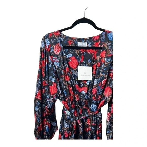 1242. CHLOE KRISTYN FALLON KNEE LENGTH DRESS SIZE 1X WITH TIE AROUND WAIST MINI - Picture 4 of 11